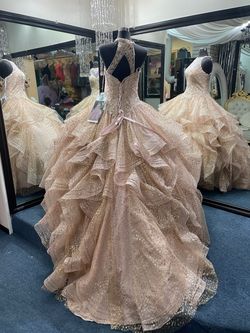Style -1 MoriLee Gold Size 16 Free Shipping Prom Plus Size Mori Lee Floor Length Ball gown on Queenly