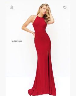 Sherri Hill Bright Red Size 12 70 Off Side slit Dress on Queenly
