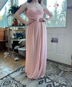 Lulus Pink Size 6 Bridesmaid Military Photoshoot Straight Dress on Queenly