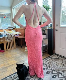 Style -1 Scala Pink Size 4 Prom Floor Length Mermaid Dress on Queenly