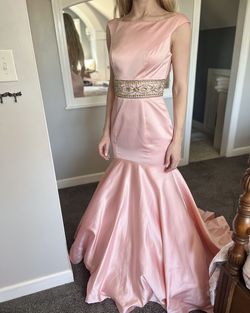 Sherri Hill Pink Size 6 Floor Length Black Tie Ball gown on Queenly
