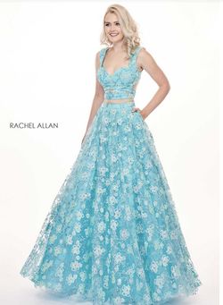 Rachel Allan Blue Size 6 50 Off Black Tie Floor Length Ball gown on Queenly