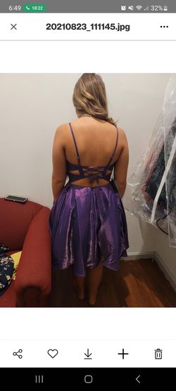Alyce Paris Purple Size 4 Black Tie Floor Length A-line Dress on Queenly