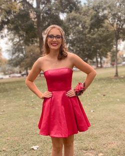 Sherri Hill Red Size 0 Satin Pageant Winter Formal A-line Dress on Queenly