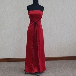 Masquerade Red Size 8 Military Strapless A-line Dress on Queenly