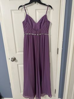 David's Bridal Purple Size 6 Floor Length Straight Dress on Queenly