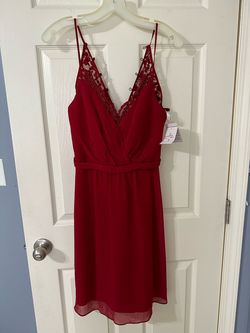 David's Bridal Red Size 2 Floor Length Straight Dress on Queenly
