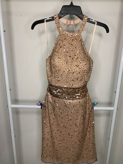 Ashley Lauren Pink Size 4 Midi Homecoming 50 Off Rose Gold Cocktail Dress on Queenly