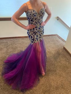 Mac Duggal Purple Size 2 70 Off Prom Floor Length Mermaid Dress on Queenly