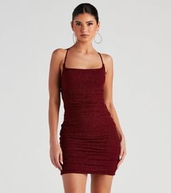 Style 05103-4570 Windsor Red Size 4 Spaghetti Strap Euphoria Cocktail Dress on Queenly