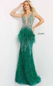 Jovani  Green Size 0 50 Off Black Tie Floor Length Mermaid Dress on Queenly