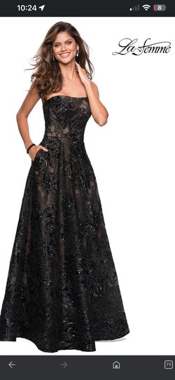 La Femme Black Size 0 Pockets 50 Off A-line Dress on Queenly