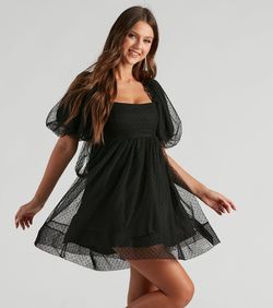 Style 05101-1977 Windsor Black Size 4 Sleeves Tall Height Ruffles Jersey Cocktail Dress on Queenly