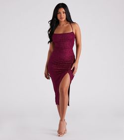 Style 05001-1221 Windsor Pink Size 4 Tall Height Corset Mini Homecoming Side slit Dress on Queenly