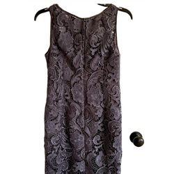 Adrianna Papell Gray Size 4 Party Midi Cocktail Dress on Queenly
