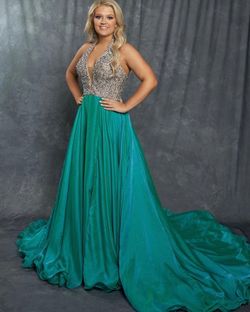 Ashley Lauren Multicolor Size 8 Side Slit A-line Dress on Queenly
