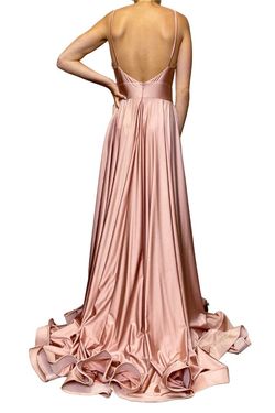Style 343 Jessica Angel Pink Size 4 Wedding Guest Mermaid Prom Bridesmaid Side slit Dress on Queenly