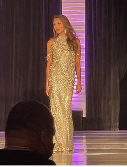 Sherri Hill Gold Size 0 Military Straight Dress on Queenly
