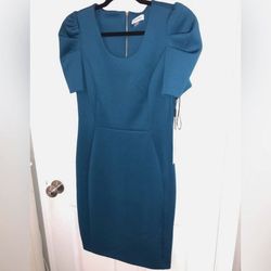 Calvin Klein Royal Blue Size 4 Prom Appearance Midi Cocktail Dress on Queenly
