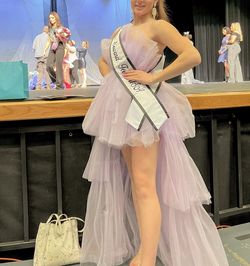 Fashion Nova Purple Size 4 Pageant Train Dress on Queenly