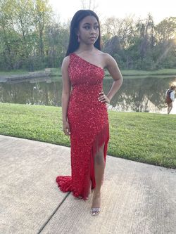 Sherri Hill Red Size 0 Floor Length Prom Straight Dress on Queenly