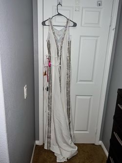 Mori Lee White Size 8 Pageant Floor Length Mermaid Dress on Queenly