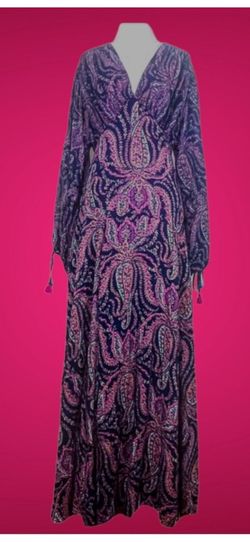 Free people Purple Size 4 Sleeves Floor Length A-line Dress on Queenly