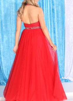 Sherri Hill Red Size 0 Black Tie Backless Pageant Beaded Top Ball gown on Queenly