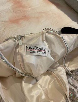 Tony Bowls White Size 2 Floor Length Custom Straight Dress on Queenly
