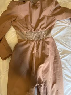 Lavish Alice Pink Size 4 Floor Length Jumpsuit Dress on Queenly