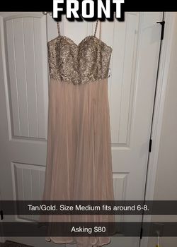 Nude Size 8 Straight Dress on Queenly