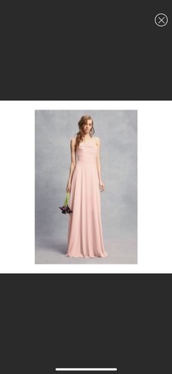 David's Bridal Pink Size 4 Military A-line Dress on Queenly
