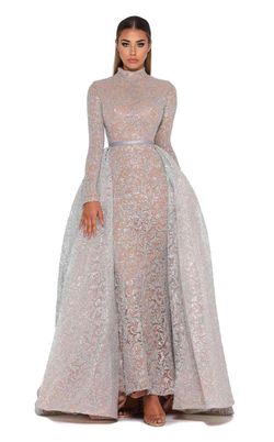 Portia and Scarlett Silver Size 20 Free Shipping Military Ball Long Sleeve Plus Size Straight Dress on Queenly