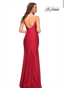 La Femme Red Size 8 Free Shipping Side slit Dress on Queenly