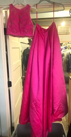 Sherri Hill Pink Size 0 Satin High Neck Prom Train Dress on Queenly