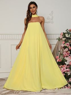 Style FSWD0847 Faeriesty Yellow Size 0 Polyester Tulle A-line Dress on Queenly