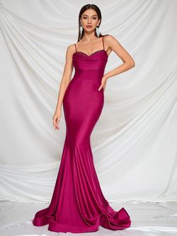 Style FSWD0349 Faeriesty Red Size 0 Sweetheart Jersey Mermaid Dress on Queenly