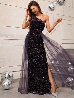 Style FSWD0437 Faeriesty Purple Size 16 Polyester Mermaid Dress on Queenly