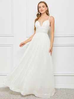 Style FSWD0015 Faeriesty White Size 0 Jewelled Fswd0015 Floor Length Polyester Straight Dress on Queenly