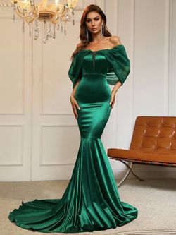 Style FSWD8019 Faeriesty Green Size 16 Tall Height Spandex Plus Size Straight Dress on Queenly