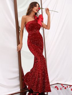 Style FSWD0390 Faeriesty Red Size 8 Prom Tall Height Mermaid Dress on Queenly