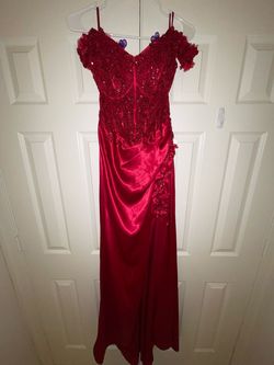 Cinderella Divine Red Size 4 Floor Length Pageant Straight Dress on Queenly