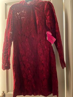 Betsey Johnson Red Size 10 Midi Homecoming Cocktail Dress on Queenly