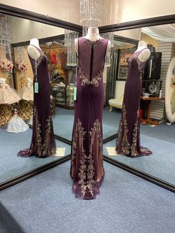 GLS Purple Size 8 Military Floor Length Mermaid Dress on Queenly