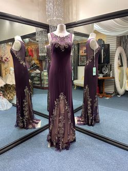 GLS Purple Size 8 Floor Length Mermaid Dress on Queenly