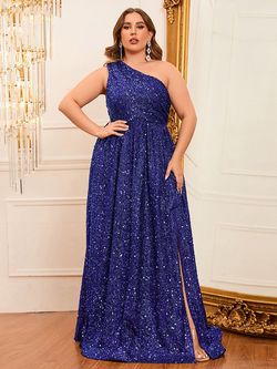 Style FSWD0431P Faeriesty Blue Size 24 Prom Sequin A-line Dress on Queenly