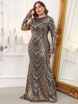 Style FSWD0692P Faeriesty Gold Size 28 Jewelled Military Plus Size Mermaid Dress on Queenly
