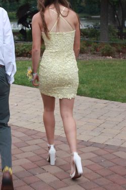 Sherri Hill Yellow Size 0 Homecoming Black Tie Tall Height Military Straight Dress on Queenly