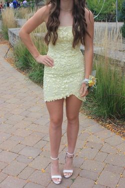 Sherri Hill Yellow Size 0 Homecoming Black Tie Tall Height Military Straight Dress on Queenly