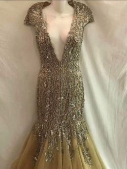 Jovani Nude Size 6 Prom Free Shipping Mermaid Dress on Queenly